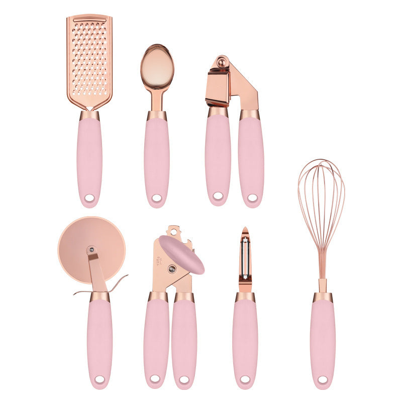7 Piece Kitchen Copper Plated Set