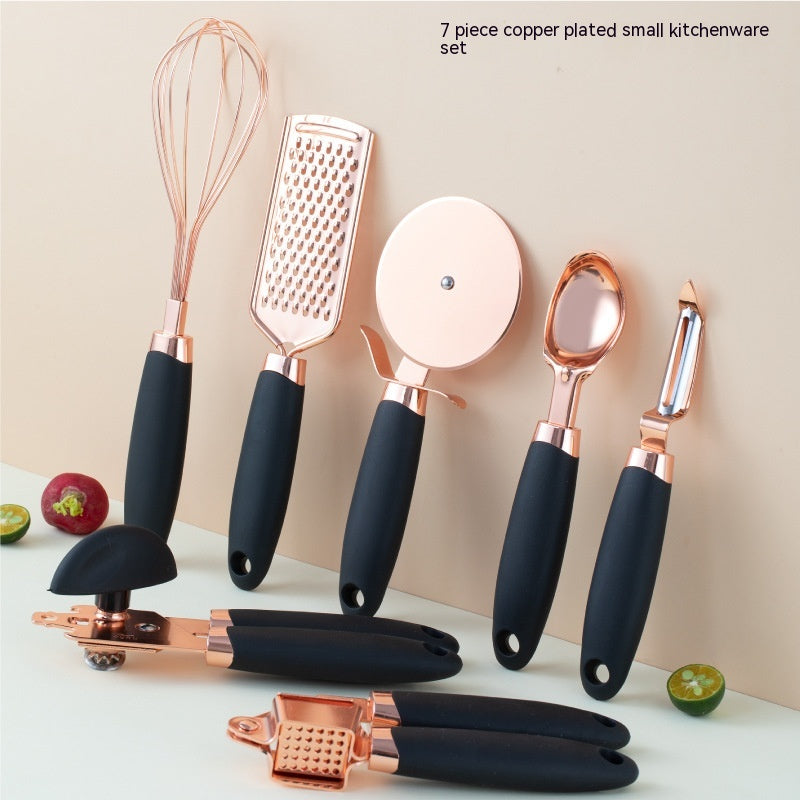 7 Piece Kitchen Copper Plated Set