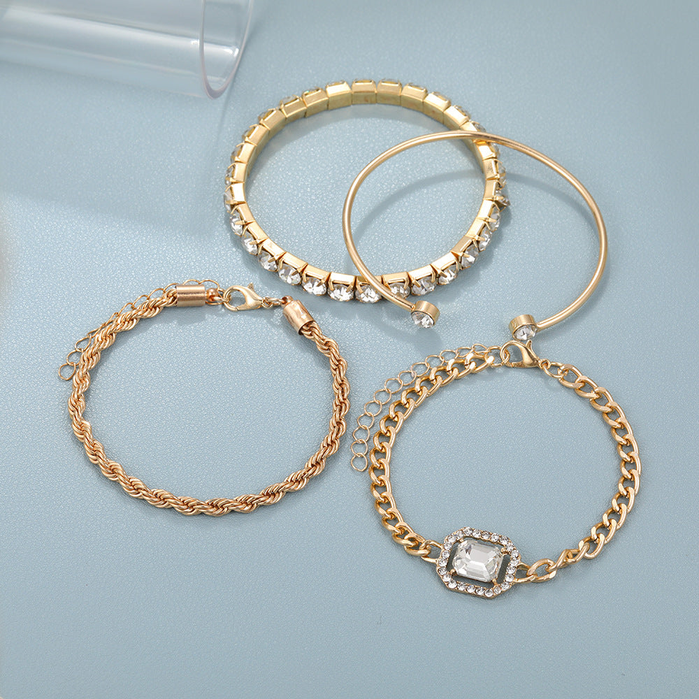 4 Piece Crystal Elegance Bracelet Set