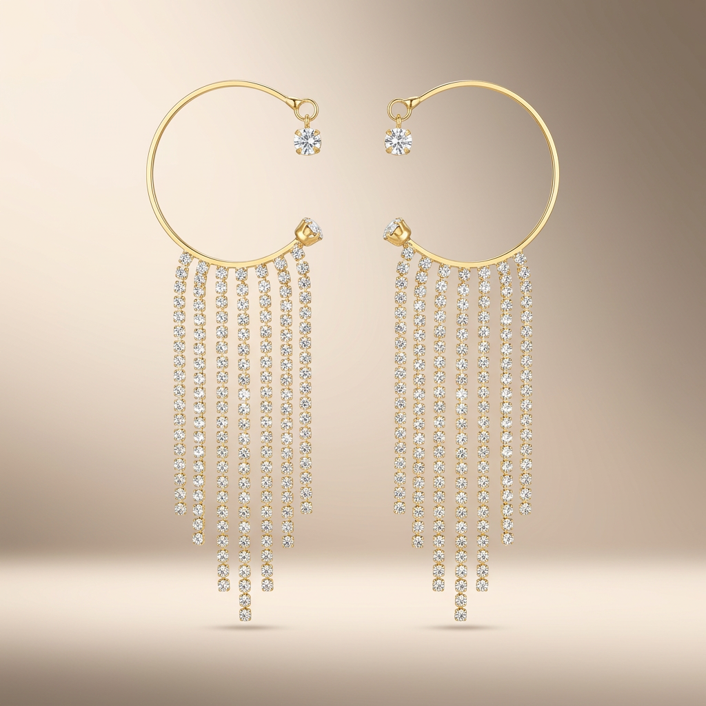 Asian 14K Zirconia EarHooks