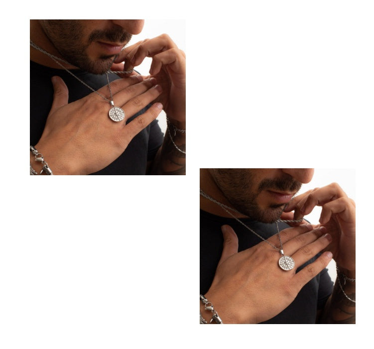 Nautical Travel Compass Necklace