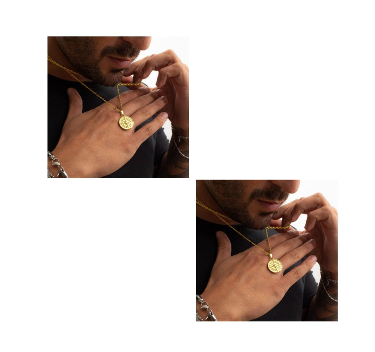 Nautical Travel Compass Necklace